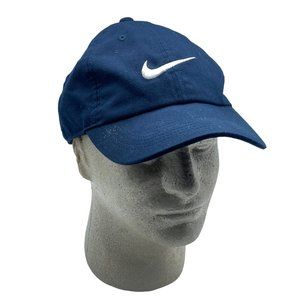 Nike Blue Dri-fit Dry Heritage 86 Cotton Adult Adjustable Baseball Hat Cap OS